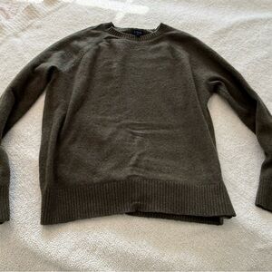 J. Crew Men's Dark Green Crewneck Sweater Mens L